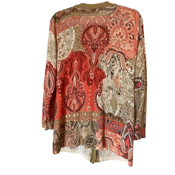 Chico's Multicolor Paisley Cardigan - Picture 2 of 10